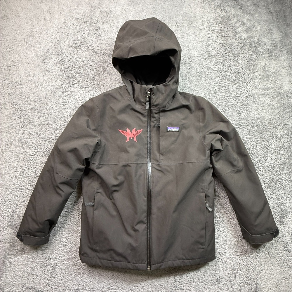 Patagonia Kid's 4 -in-1 Hooded Jacket MAC Ski & Snowboard Brown M 8-10 EUC